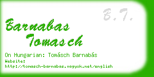 barnabas tomasch business card