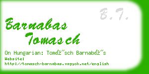 barnabas tomasch business card